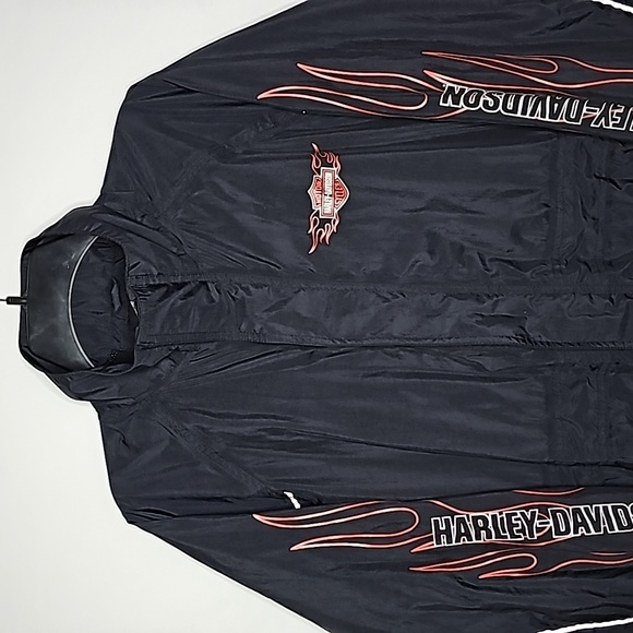HARLEY DAVIDSON ▪︎ REFLECTIVE WINDBREAKER/RAIN JACKET ▪︎ SIZE S - Picture 1 of 12